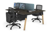 Quadro A Legs 2 Person Office Workstation - Wood Legs Cross Beam [1400L x 700W] - Thumbnail 76 