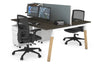 Quadro A Legs 2 Person Office Workstation - Wood Legs Cross Beam [1400L x 700W] - Thumbnail 40 
