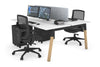 Quadro A Legs 2 Person Office Workstation - Wood Legs Cross Beam [1400L x 700W] - Thumbnail 44 
