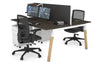 Quadro A Legs 2 Person Office Workstation - Wood Legs Cross Beam [1400L x 700W] - Thumbnail 41 