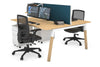Quadro A Legs 2 Person Office Workstation - Wood Legs Cross Beam [1400L x 700W] - Thumbnail 19 