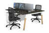 Quadro A Legs 2 Person Office Workstation - Wood Legs Cross Beam [1400L x 700W] - Thumbnail 33 