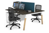 Quadro A Legs 2 Person Office Workstation - Wood Legs Cross Beam [1400L x 700W] - Thumbnail 39 