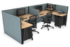 Quadro A Legs 2 Person Corner Workstation - U Configuration - Black Frame [1400L x 1800W with Cable Scallop] - Thumbnail 27 