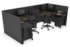 Quadro A Legs 2 Person Corner Workstation - U Configuration - Black Frame [1400L x 1800W with Cable Scallop] - Thumbnail 57 