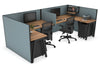 Quadro A Legs 2 Person Corner Workstation - U Configuration - Black Frame [1400L x 1800W with Cable Scallop] - Thumbnail 41 