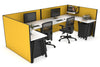 Quadro A Legs 2 Person Corner Workstation - U Configuration - Black Frame [1400L x 1800W with Cable Scallop] - Thumbnail 7 
