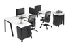 Quadro A Legs 2 Person Corner Workstation - U Configuration - Black Frame [1400L x 1800W with Cable Scallop] - Thumbnail 4 