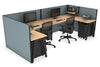 Quadro A Legs 2 Person Corner Workstation - U Configuration - Black Frame [1400L x 1800W with Cable Scallop] - Thumbnail 26 