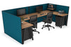 Quadro A Legs 2 Person Corner Workstation - U Configuration - Black Frame [1400L x 1800W with Cable Scallop] - Thumbnail 38 