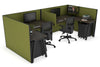 Quadro A Legs 2 Person Corner Workstation - U Configuration - Black Frame [1400L x 1800W with Cable Scallop] - Thumbnail 51 