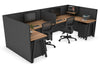 Quadro A Legs 2 Person Corner Workstation - U Configuration - Black Frame [1400L x 1800W with Cable Scallop] - Thumbnail 43 