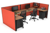 Quadro A Legs 2 Person Corner Workstation - U Configuration - Black Frame [1400L x 1800W with Cable Scallop] - Thumbnail 32 