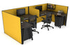 Quadro A Legs 2 Person Corner Workstation - U Configuration - Black Frame [1600L x 1800W with Cable Scallop] - Thumbnail 49 