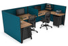 Quadro A Legs 2 Person Corner Workstation - U Configuration - Black Frame [1600L x 1800W with Cable Scallop] - Thumbnail 39 
