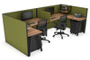 Quadro A Legs 2 Person Corner Workstation - U Configuration - Black Frame [1600L x 1800W with Cable Scallop] - Thumbnail 37 