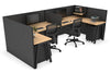 Quadro A Legs 2 Person Corner Workstation - U Configuration - Black Frame [1600L x 1800W with Cable Scallop] - Thumbnail 29 