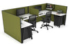 Quadro A Legs 2 Person Corner Workstation - U Configuration - Black Frame [1600L x 1800W with Cable Scallop] - Thumbnail 10 