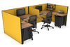 Quadro A Legs 2 Person Corner Workstation - U Configuration - Black Frame [1800L x 1800W with Cable Scallop] - Thumbnail 35 