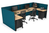 Quadro A Legs 2 Person Corner Workstation - U Configuration - Black Frame [1800L x 1800W with Cable Scallop] - Thumbnail 24 