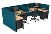 Quadro A Legs 2 Person Corner Workstation - U Configuration - Black Frame [1800L x 1800W with Cable Scallop] - Thumbnail 25 
