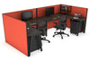 Quadro A Legs 2 Person Corner Workstation - U Configuration - Black Frame [1800L x 1800W with Cable Scallop] - Thumbnail 46 