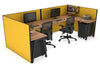 Quadro A Legs 2 Person Corner Workstation - U Configuration - Black Frame [1800L x 1800W with Cable Scallop] - Thumbnail 34 