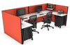 Quadro A Legs 2 Person Corner Workstation - U Configuration - Black Frame [1800L x 1800W with Cable Scallop] - Thumbnail 5 
