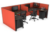 Quadro A Legs 2 Person Corner Workstation - U Configuration - Black Frame [1800L x 1800W with Cable Scallop] - Thumbnail 47 