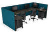 Quadro A Legs 2 Person Corner Workstation - U Configuration - Black Frame [1800L x 1800W with Cable Scallop] - Thumbnail 52 