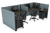 Quadro A Legs 2 Person Corner Workstation - U Configuration - Black Frame [1800L x 1800W with Cable Scallop] - Thumbnail 55 