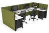 Quadro A Legs 2 Person Corner Workstation - U Configuration - Black Frame [1800L x 1800W with Cable Scallop] - Thumbnail 9 