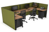Quadro A Legs 2 Person Corner Workstation - U Configuration - Black Frame [1800L x 1800W with Cable Scallop] - Thumbnail 36 