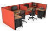 Quadro A Legs 2 Person Corner Workstation - U Configuration - Black Frame [1800L x 1800W with Cable Scallop] - Thumbnail 33 