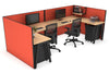 Quadro A Legs 2 Person Corner Workstation - U Configuration - Black Frame [1800L x 1800W with Cable Scallop] - Thumbnail 18 