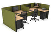 Quadro A Legs 2 Person Corner Workstation - U Configuration - Black Frame [1800L x 1800W with Cable Scallop] - Thumbnail 23 