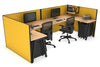 Quadro A Legs 2 Person Corner Workstation - U Configuration - Black Frame [1800L x 1800W with Cable Scallop] - Thumbnail 20 