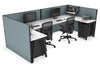 Quadro A Legs 2 Person Corner Workstation - U Configuration - Black Frame [1800L x 1800W with Cable Scallop] - Thumbnail 13 