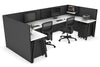 Quadro A Legs 2 Person Corner Workstation - U Configuration - Black Frame [1800L x 1800W with Cable Scallop] - Thumbnail 15 