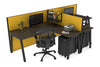 Quadro A Legs 2 Person Corner Workstation - T Configuration [1600L x 1800W with Cable Scallop] - Thumbnail 54 