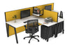 Quadro A Legs 2 Person Corner Workstation - T Configuration [1600L x 1800W with Cable Scallop] - Thumbnail 33 