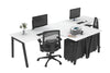 Quadro A Legs 2 Person Corner Workstation - T Configuration [1600L x 1800W with Cable Scallop] - Thumbnail 30 