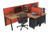 Quadro A Legs 2 Person Corner Workstation - T Configuration [1600L x 1800W with Cable Scallop] - Thumbnail 46 