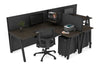 Quadro A Legs 2 Person Corner Workstation - T Configuration [1600L x 1800W with Cable Scallop] - Thumbnail 52 