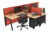 Quadro A Legs 2 Person Corner Workstation - T Configuration [1600L x 1800W with Cable Scallop] - Thumbnail 39 