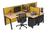 Quadro A Legs 2 Person Corner Workstation - T Configuration [1600L x 1800W with Cable Scallop] - Thumbnail 40 