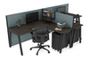 Quadro A Legs 2 Person Corner Workstation - T Configuration [1600L x 1800W with Cable Scallop] - Thumbnail 50 
