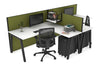 Quadro A Legs 2 Person Corner Workstation - T Configuration [1600L x 1800W with Cable Scallop] - Thumbnail 34 