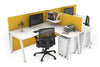 Quadro A Legs 2 Person Corner Workstation - T Configuration [1600L x 1800W with Cable Scallop] - Thumbnail 5 
