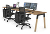 Quadro A Legs 2 Person Run Office Workstation - Wood Legs Cross Beam [1200L x 700W] - Thumbnail 10 